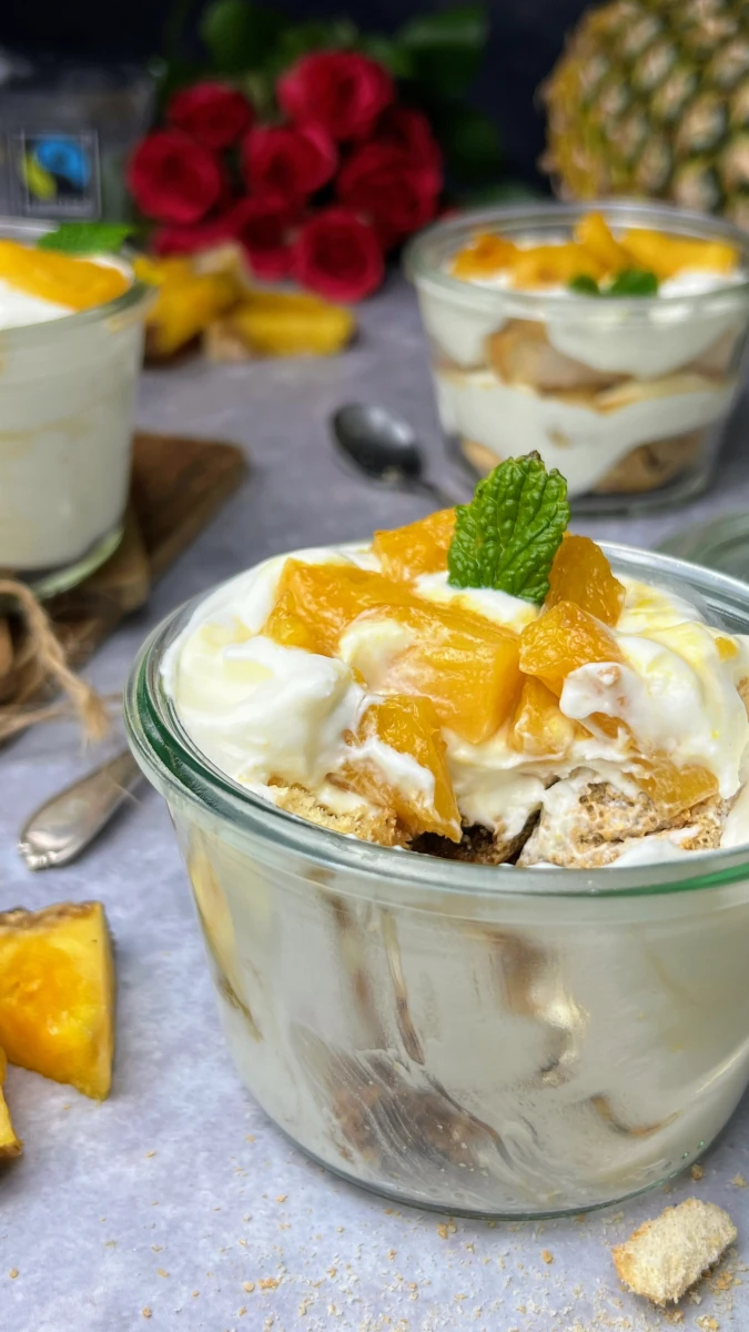 schnelles Ananas Tiramisu