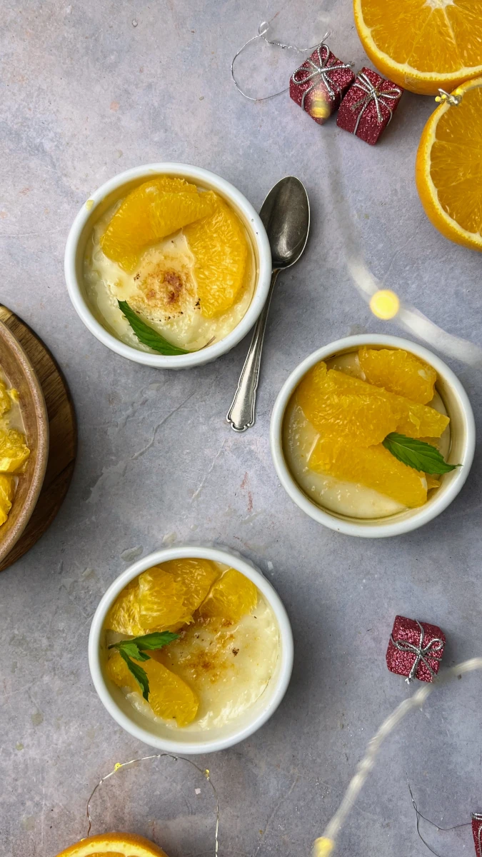Crème Brulée mit Orangenkompott 