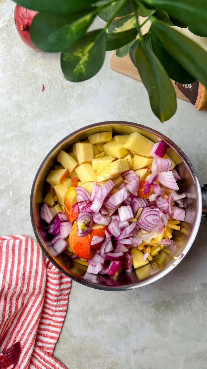 Älplermagronen Onepot mit Röstzwiebeln aus dem Airfryer 