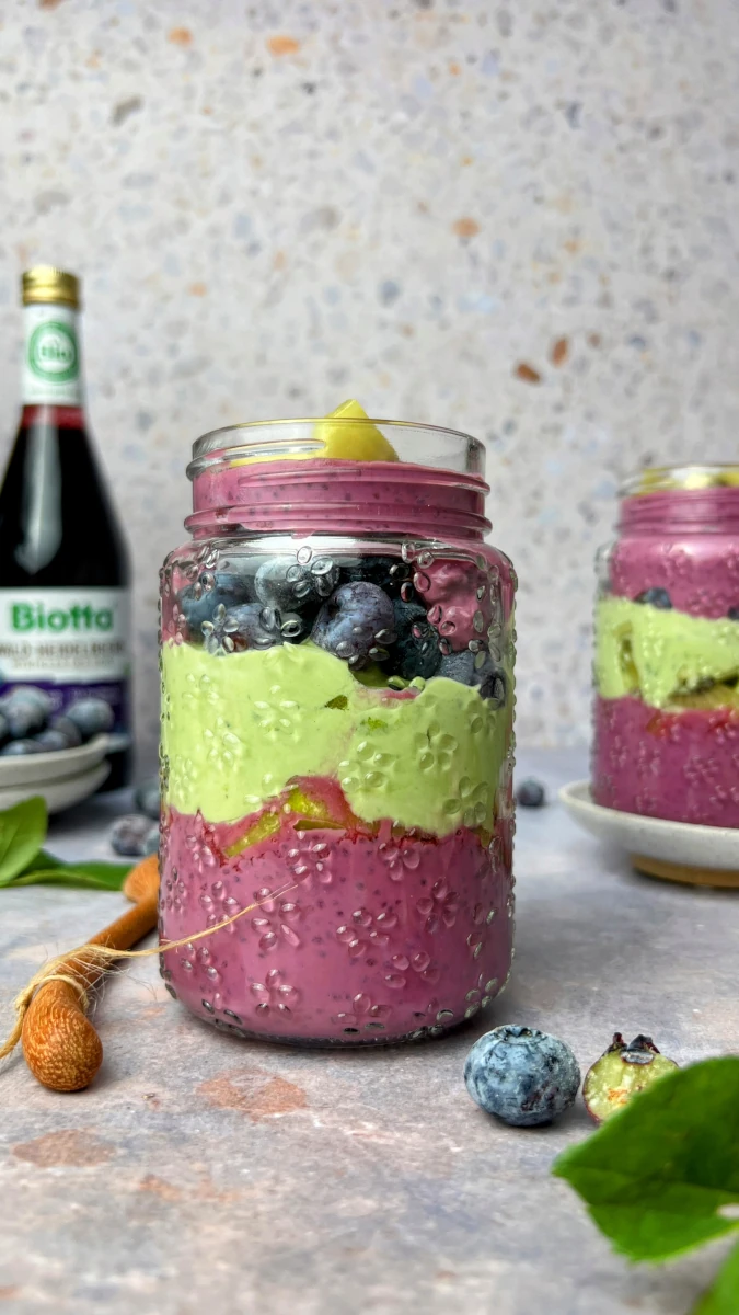 Blaubeer-Matcha Power