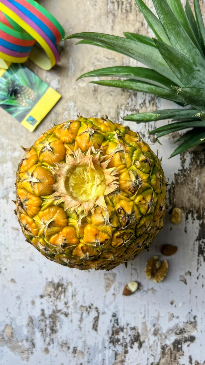 Ananas Crostini mit selbstgemachtem Brot (ohne kneten) 