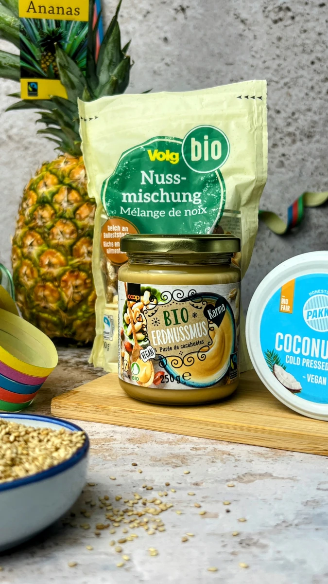 Ananas Crostini mit selbstgemachtem Brot (ohne kneten) 