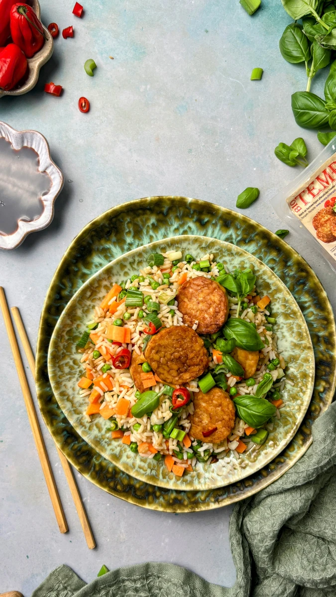 Fried Rice mit Tempeh 