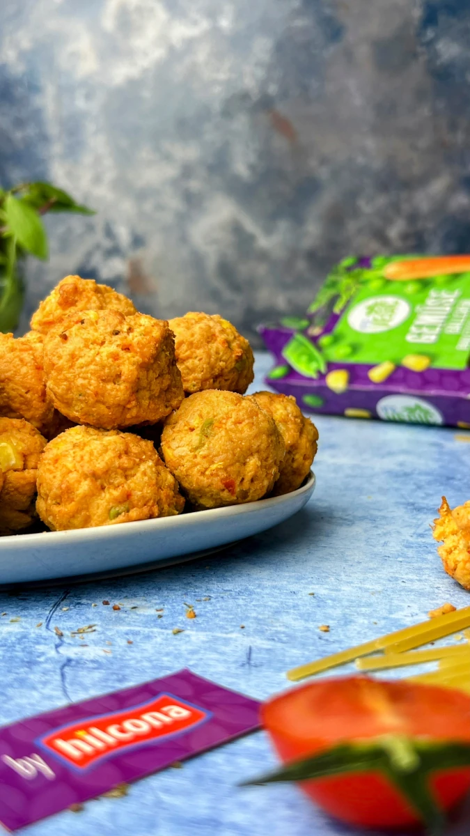 Backofen Spagetthi mit Gemüse Bällchen 