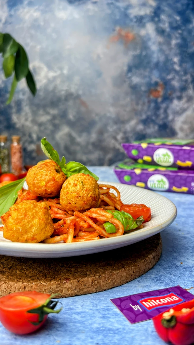 Backofen Spagetthi mit Gemüse Bällchen 