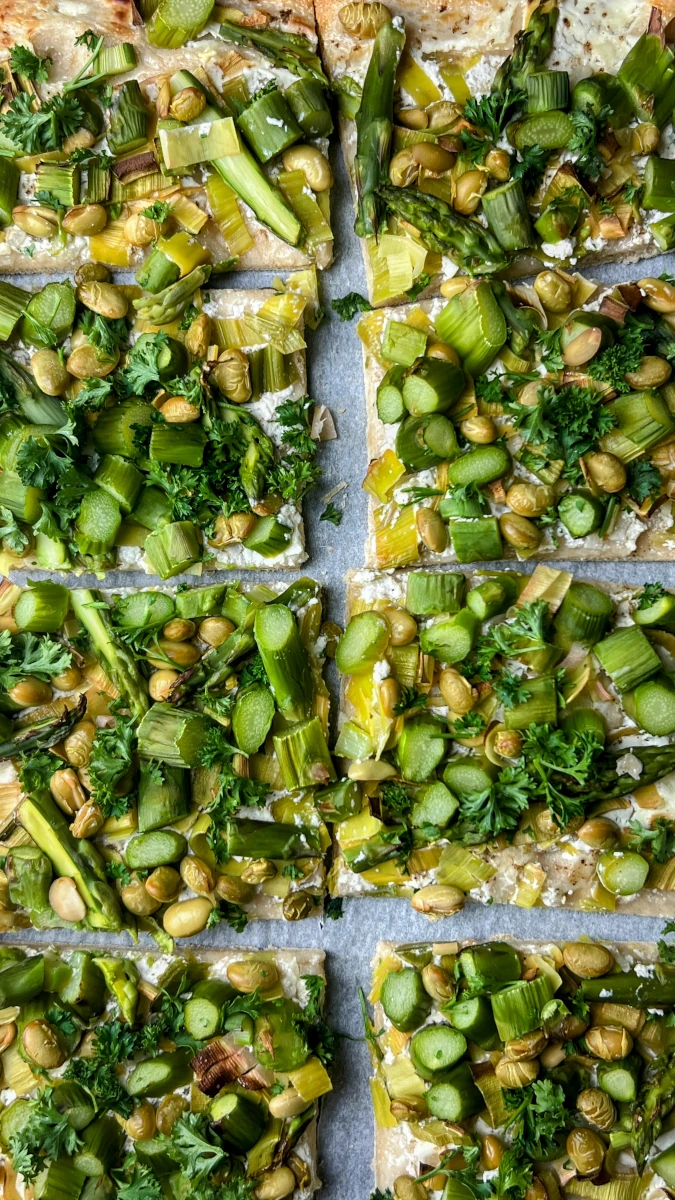 Fruehlings-Flammkuchen Fruehlings-Flammkuchen
