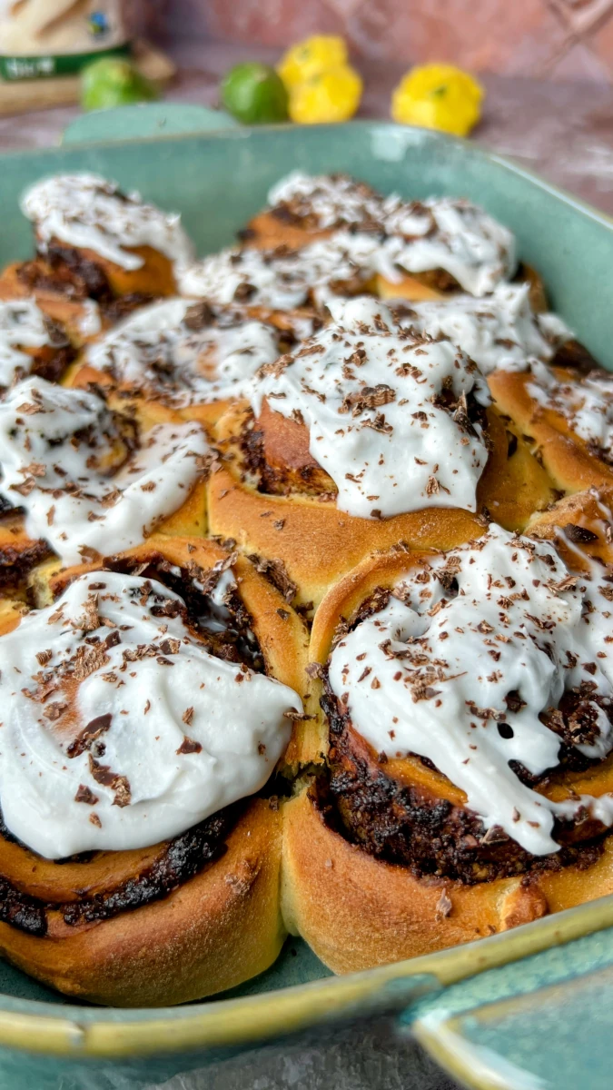 Kürbis-Schoko Hefeschnecken Kürbis-Schoko Hefeschnecken