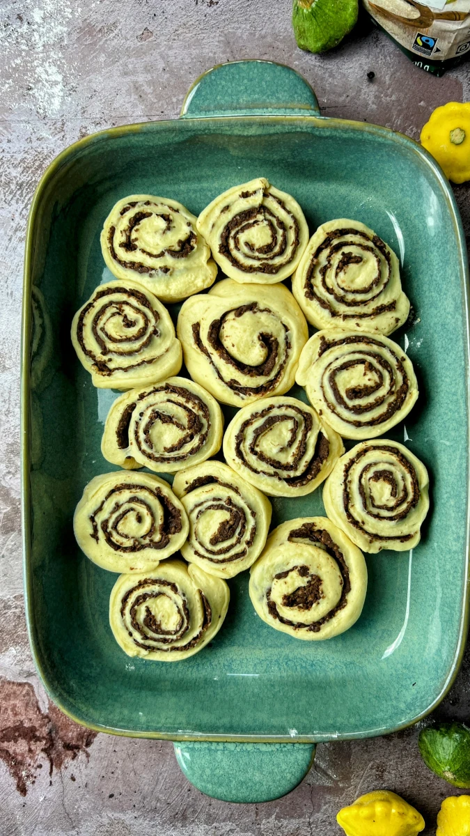 Kürbis-Schoko Hefeschnecken Kürbis-Schoko Hefeschnecken