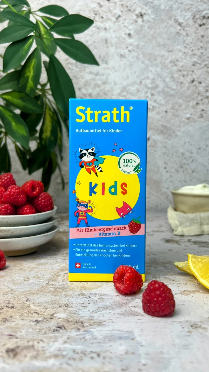 leichtes Himbeer Mousse mit Strath Kids Himbeere leichtes Himbeer Mousse mit Strath Kids Himbeere