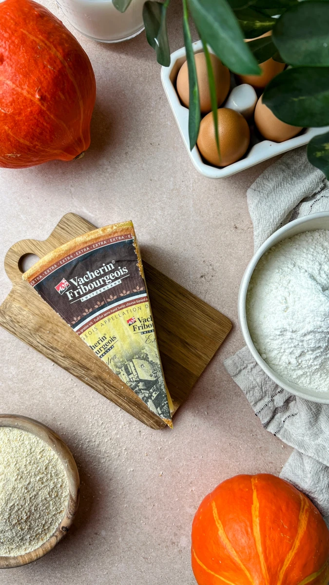 knusprige Käse-Kürbis Omeletten 