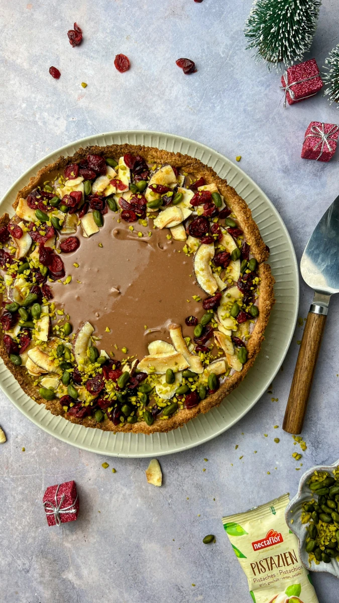 Weihnachtliche Kokos-Maronen Tarte 