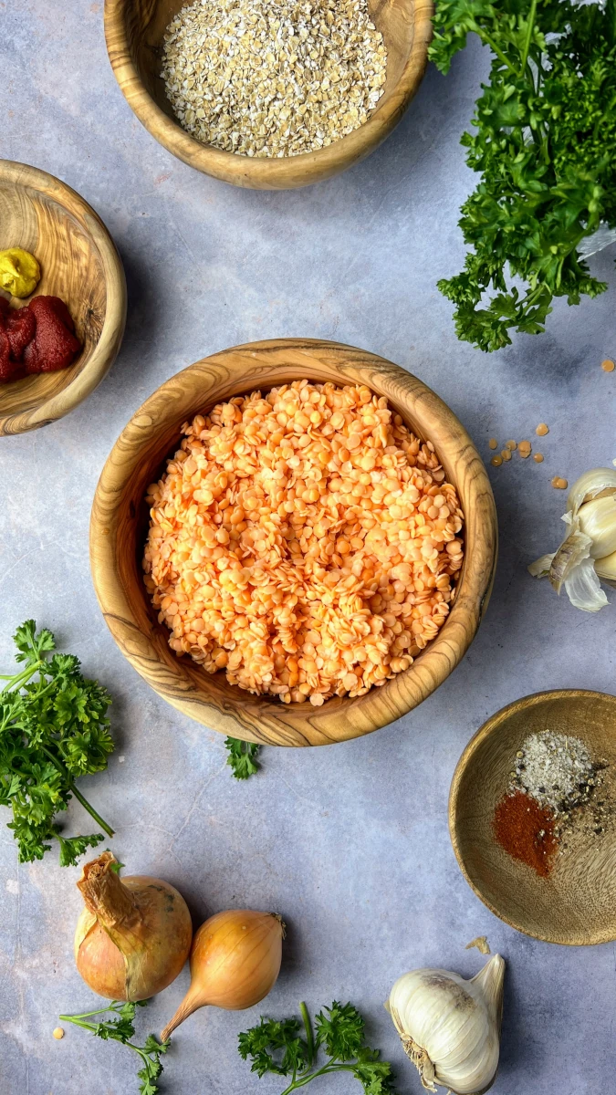  Tonkatsu-Bowl mit selbstgemachten Linsenschnitzel 