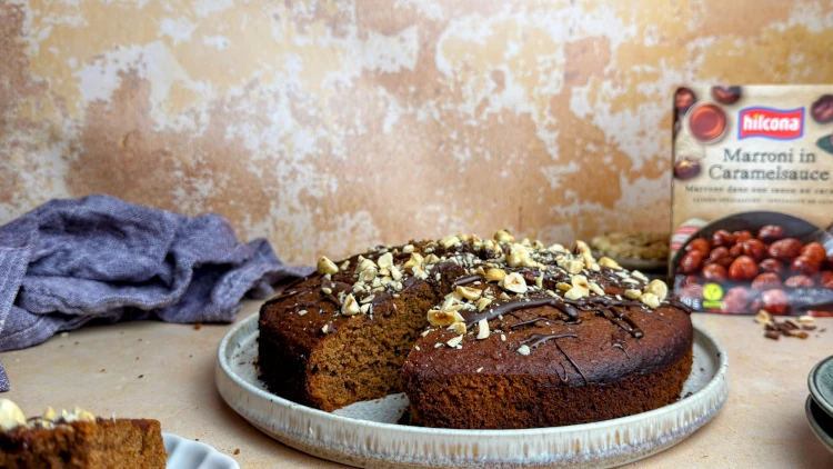 Schokoladen-Marroni Kuchen 