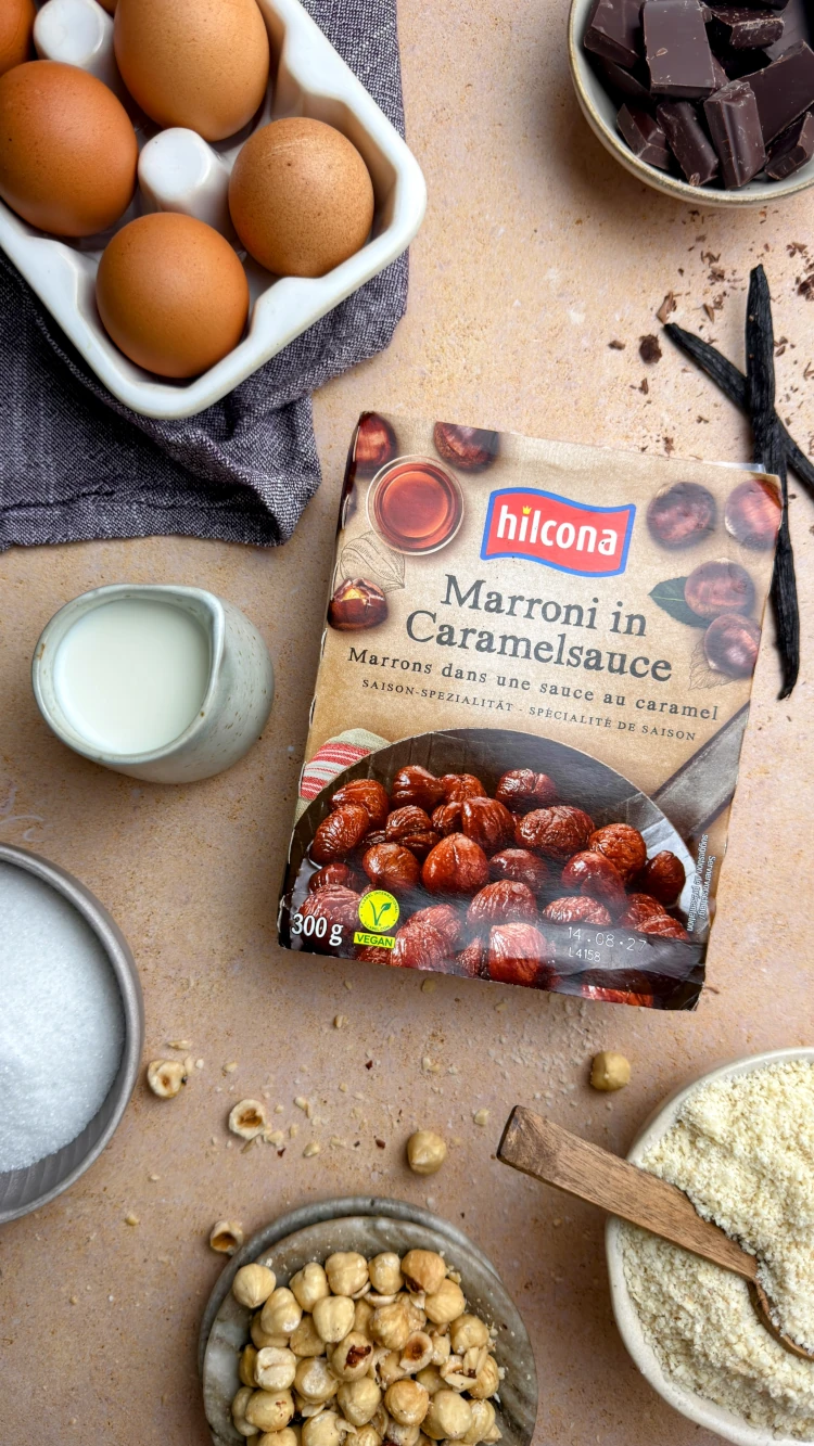 Schokoladen-Marroni Kuchen 