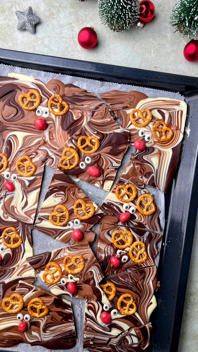 Rentier-Bruchschokolade 