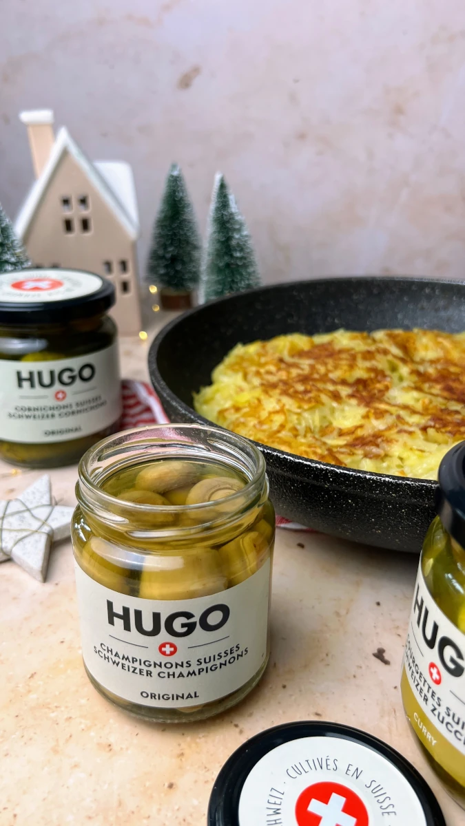 Raclette-Rösti mit Essiggemüse 