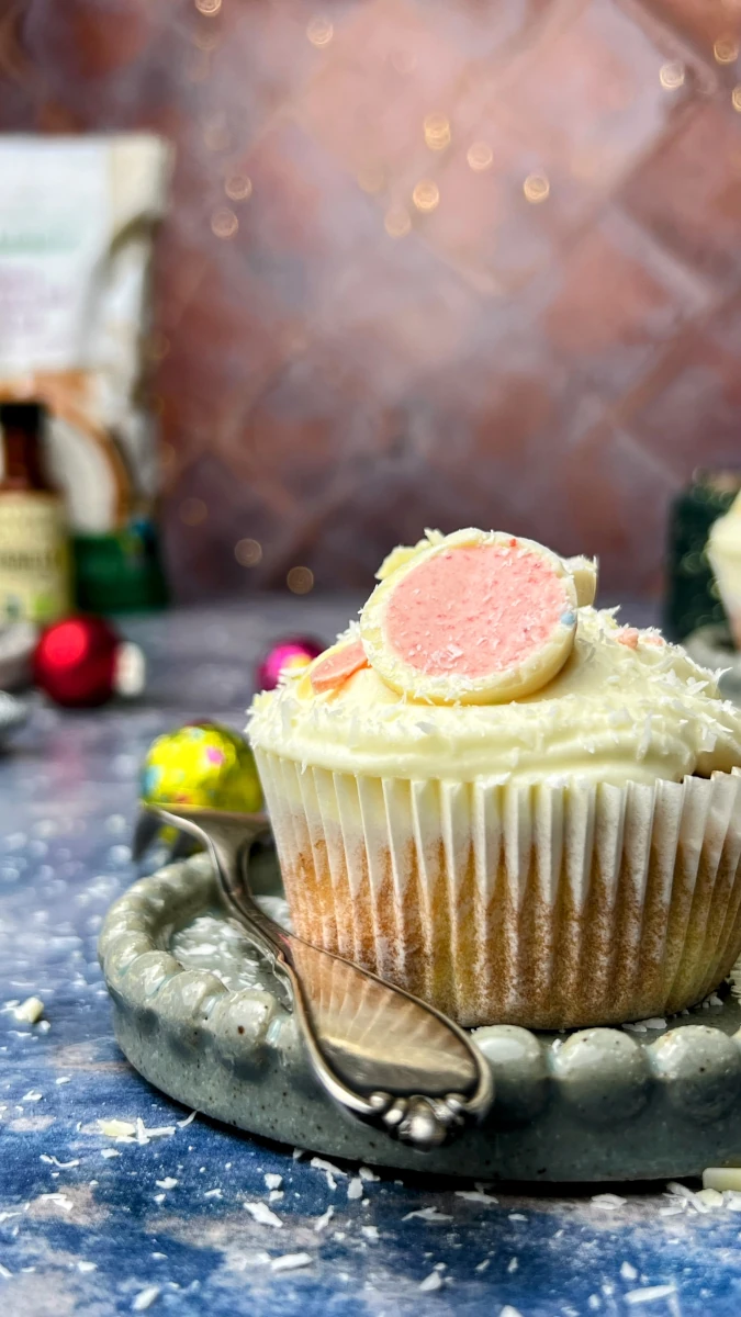 Kokos-Schneeflocken Cupcakes 