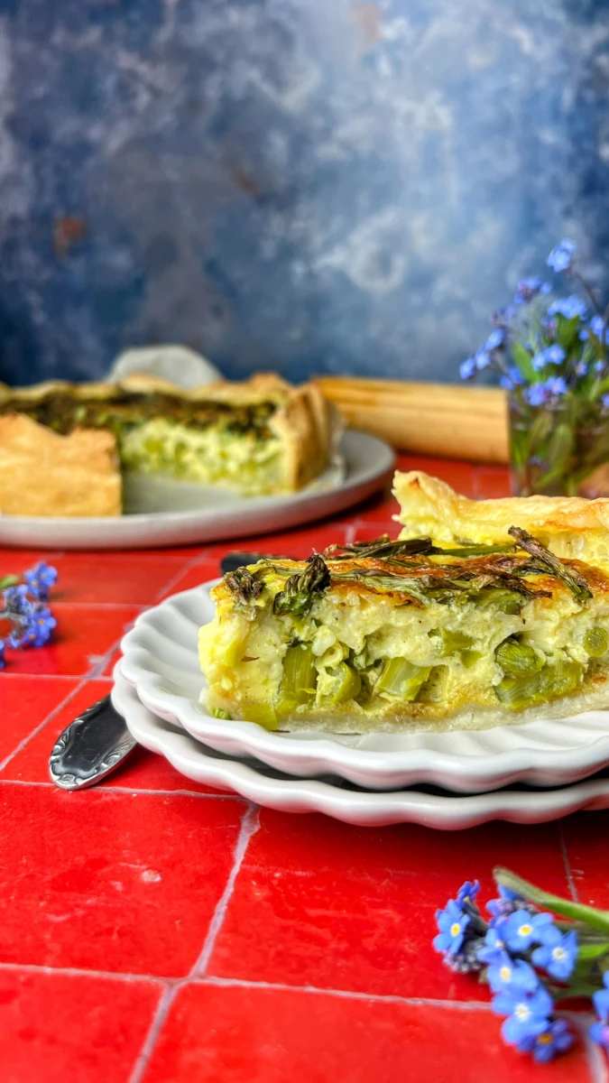 Raclette-Spargel Quiche Raclette-Spargel Quiche