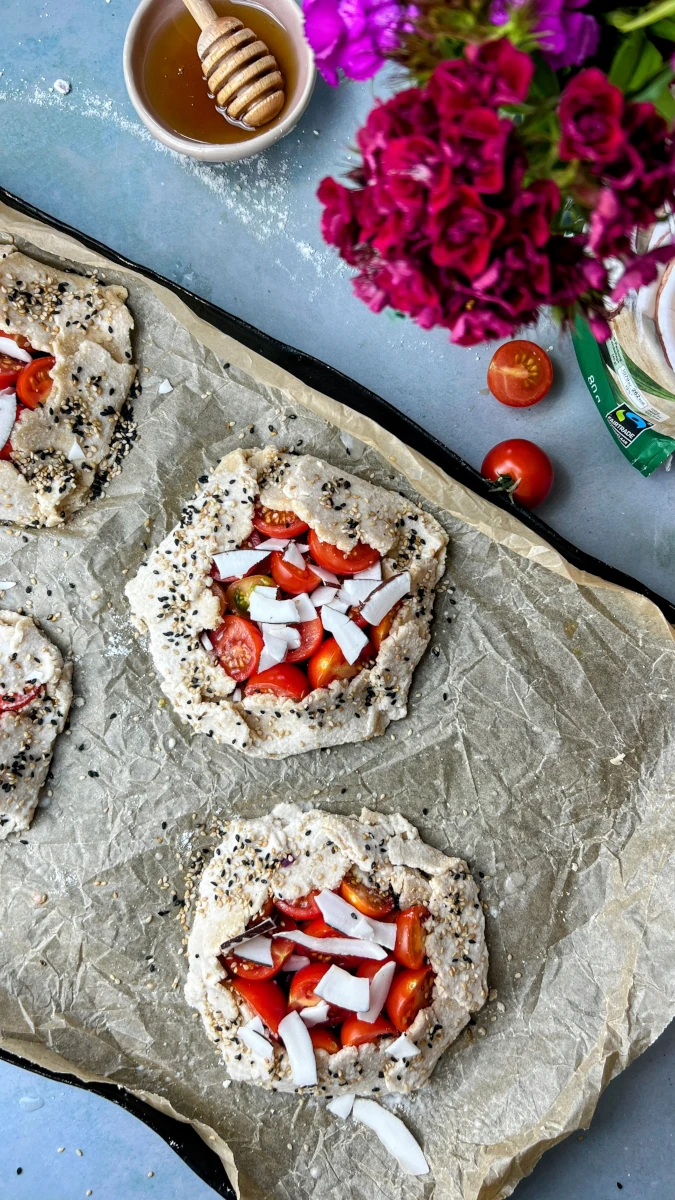 Kokos-Tomaten-Galettes Kokos-Tomaten-Galettes