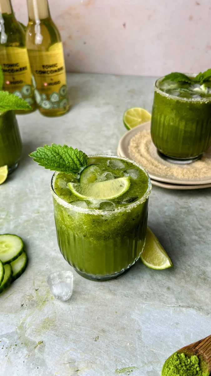 Erfrischender Gurken-Matcha Tonic Erfrischender Gurken-Matcha Tonic
