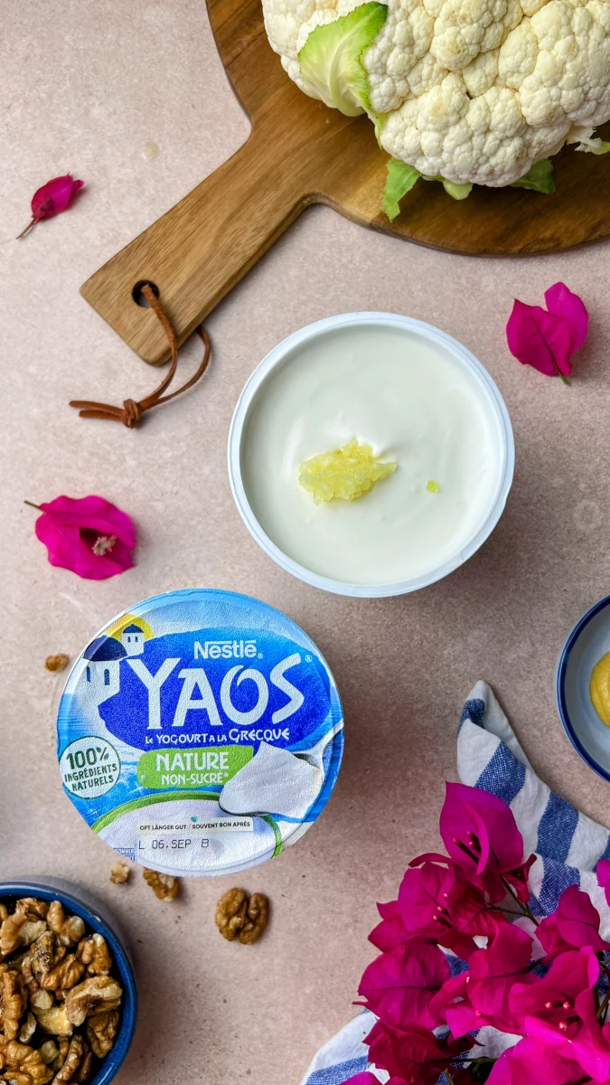 YAOS Blumenkohlschnitzel mit Labneh