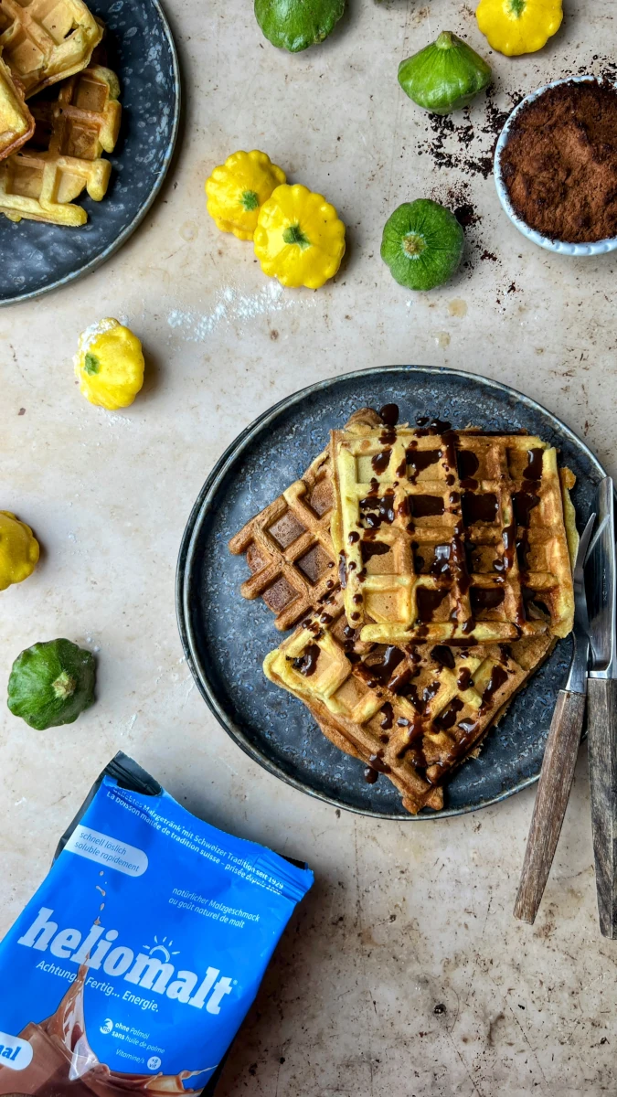Kürbis-Marmor Waffeln 