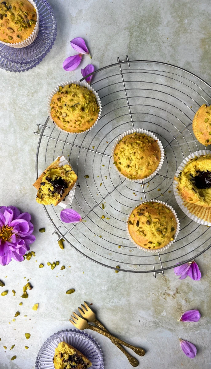 Pistazien-Muffins mit Schokolade