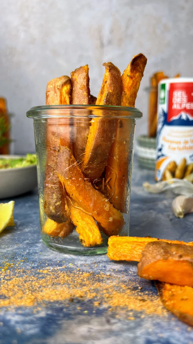 Süsskartoffel Pommes mit Dreierlei Dip 